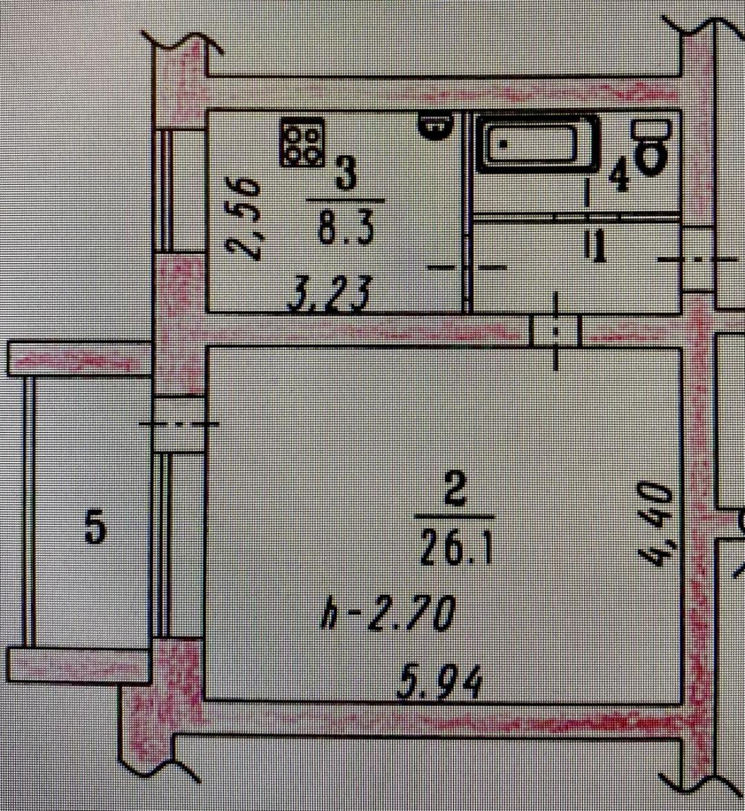 1-комнатная 40.9 м2 в ЖК undefined корпус null этаж 1