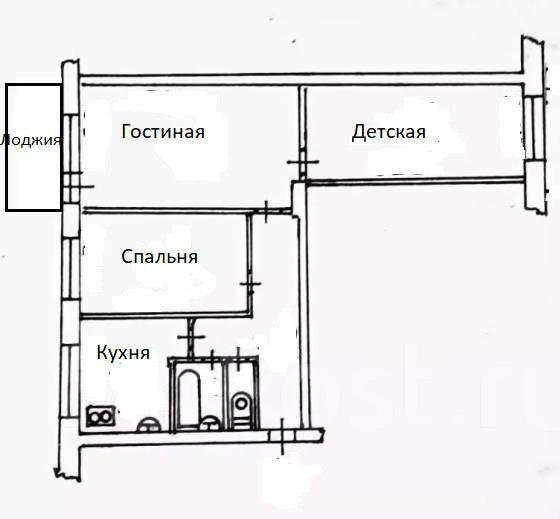 3-комнатная 59.9 м2 в ЖК undefined корпус null этаж 4