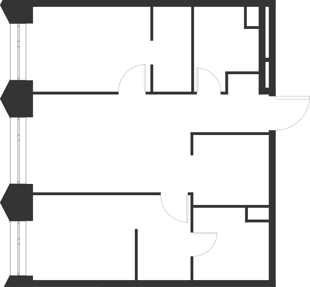 2-комнатная 54 м2 в ЖК Voice Towers корпус null этаж 20