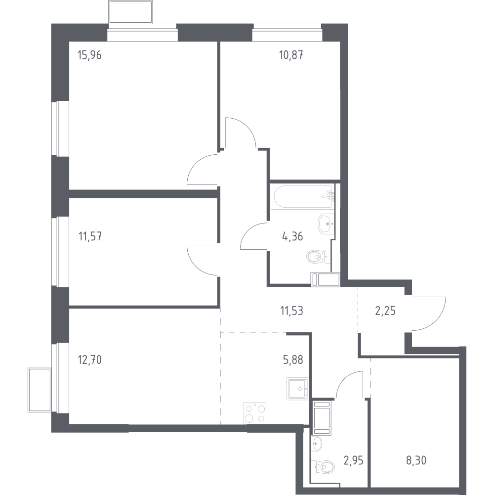 Студия 85 м2 в ЖК Алхимово корпус null этаж 10