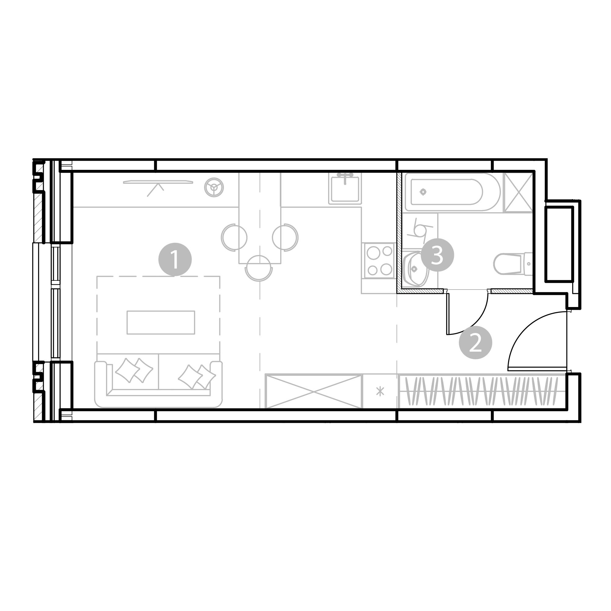 Студия 31 м2 в ЖК EvoPark Измайлово корпус null этаж 11