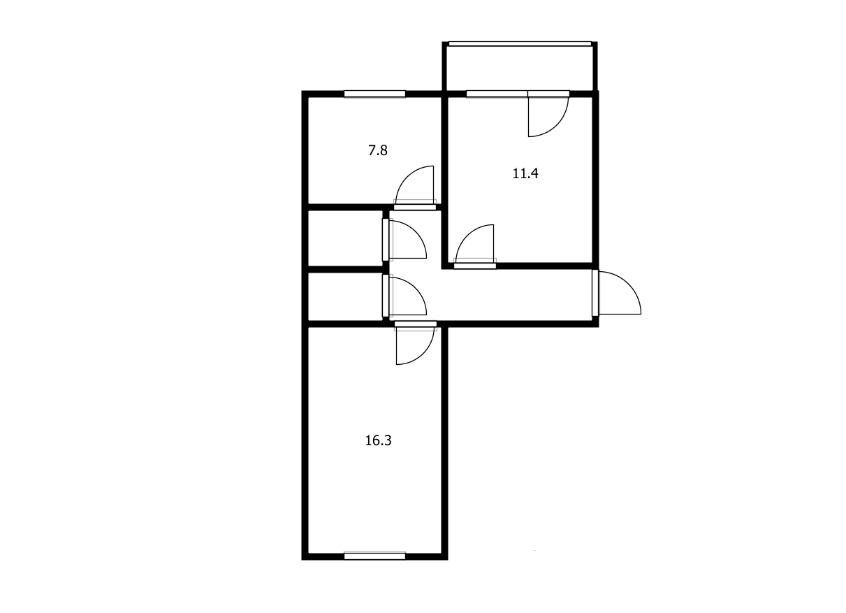 2-комнатная 47 м2 в ЖК undefined корпус null этаж 3