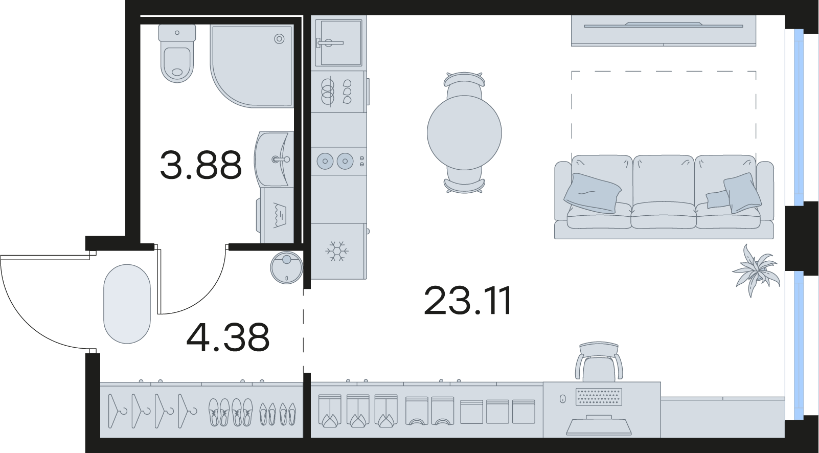 Студия 31 м2 в ЖК Парголово корпус null этаж 1