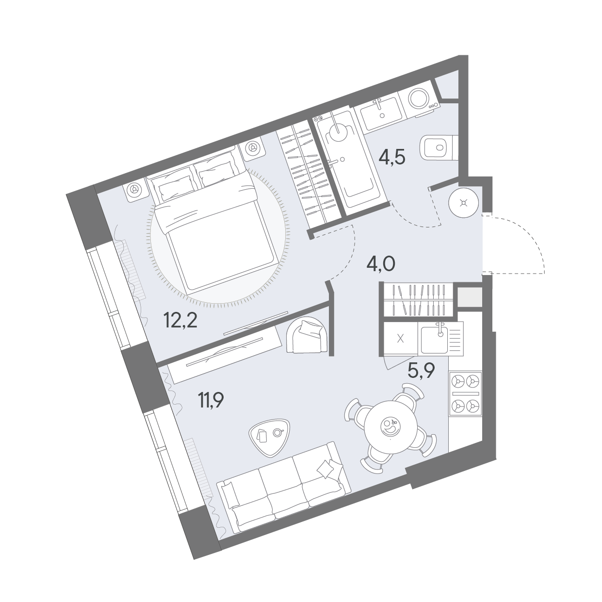 1-комнатная 38 м2 в ЖК Родина Переделкино корпус null этаж 21