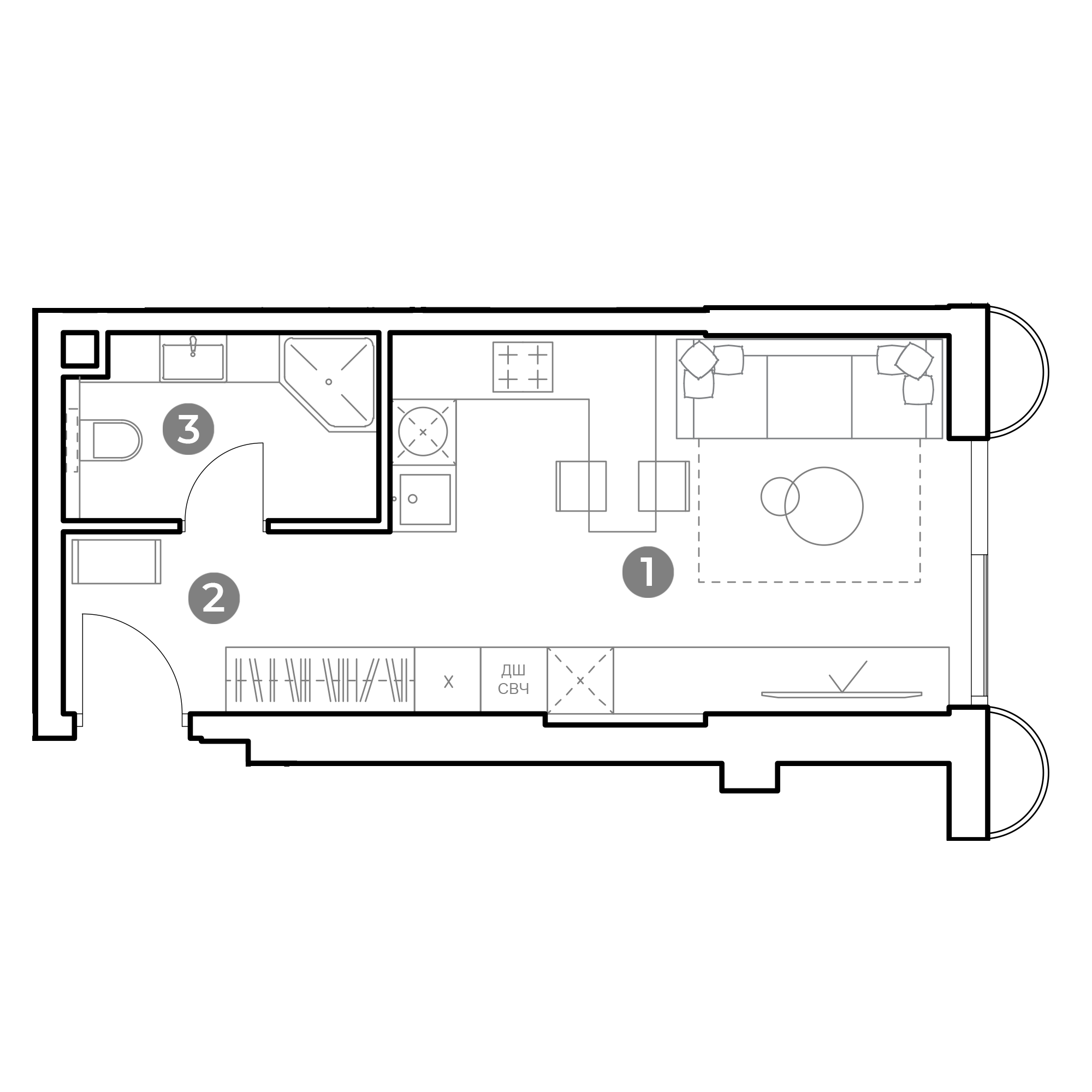 Студия 27 м2 в ЖК Nametkin Tower корпус null этаж 10
