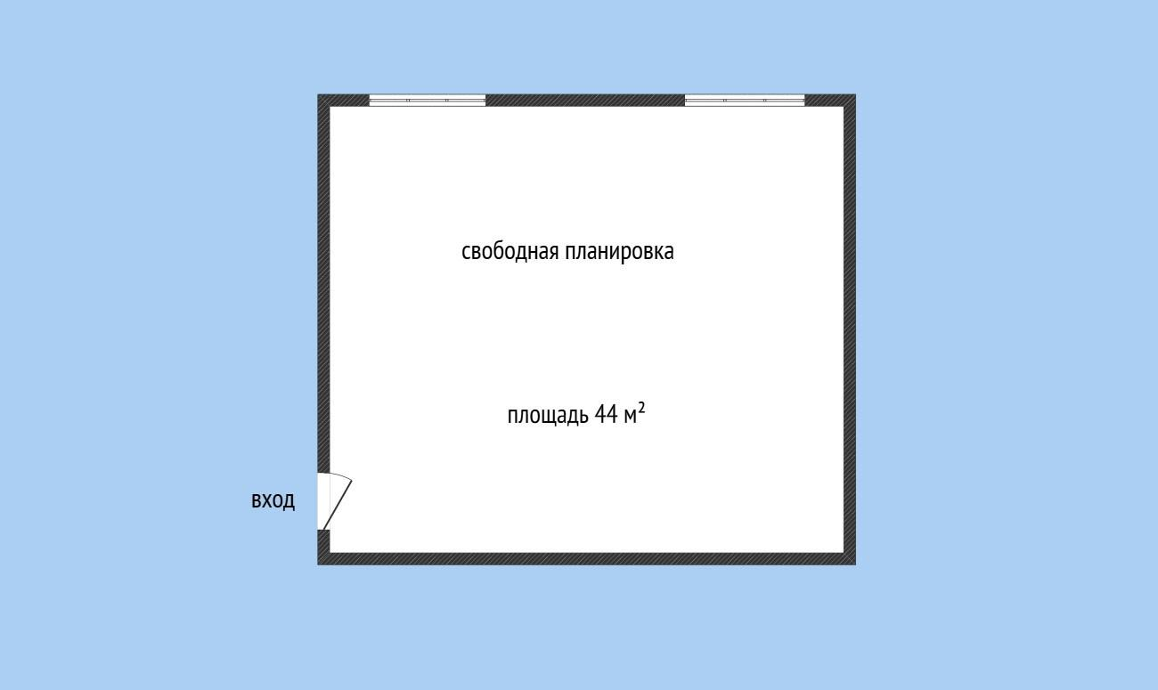 1-комнатная 44 м2 в ЖК undefined корпус null этаж 4
