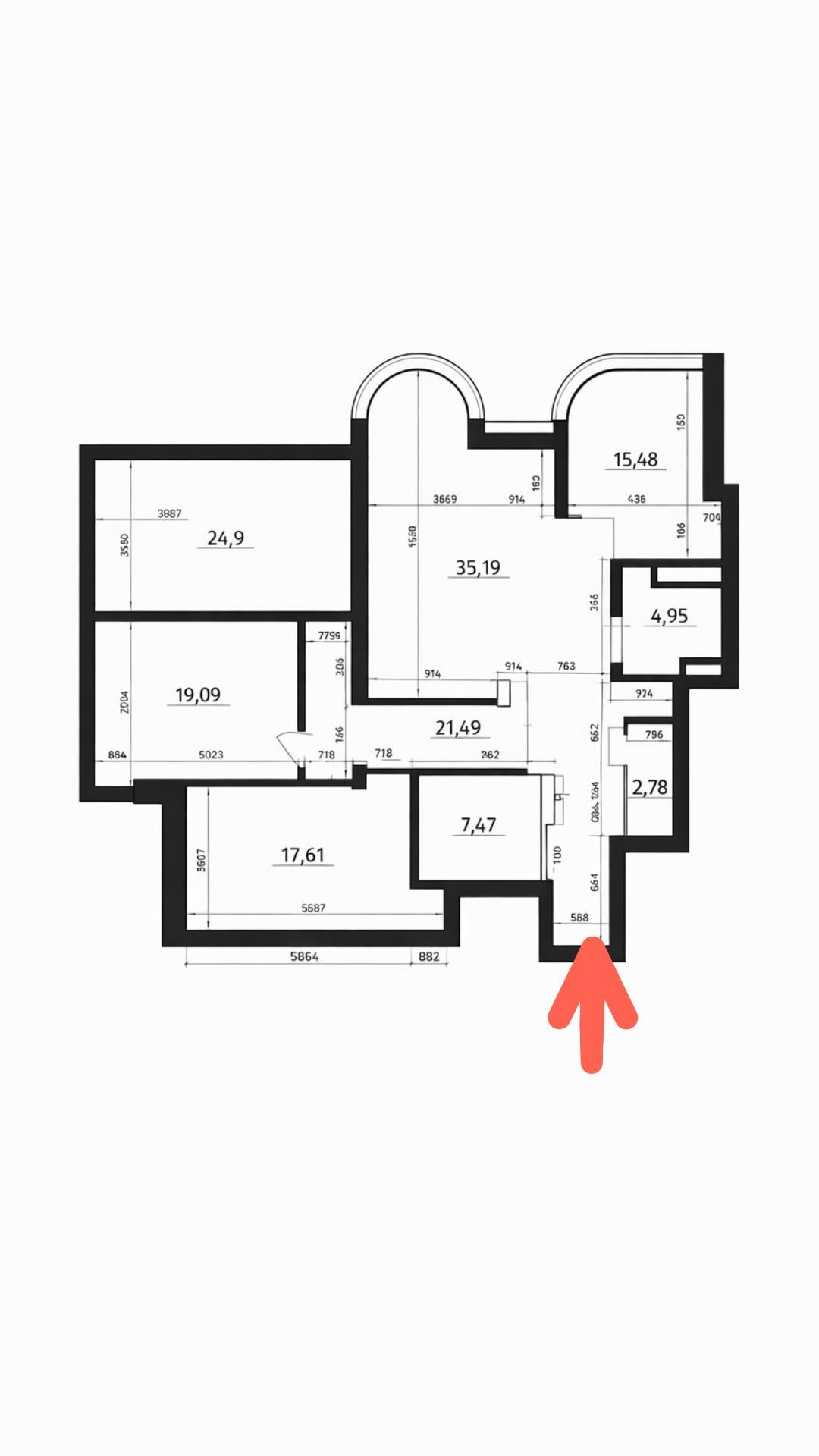 4-комнатная 149 м2 в ЖК undefined корпус null этаж 12