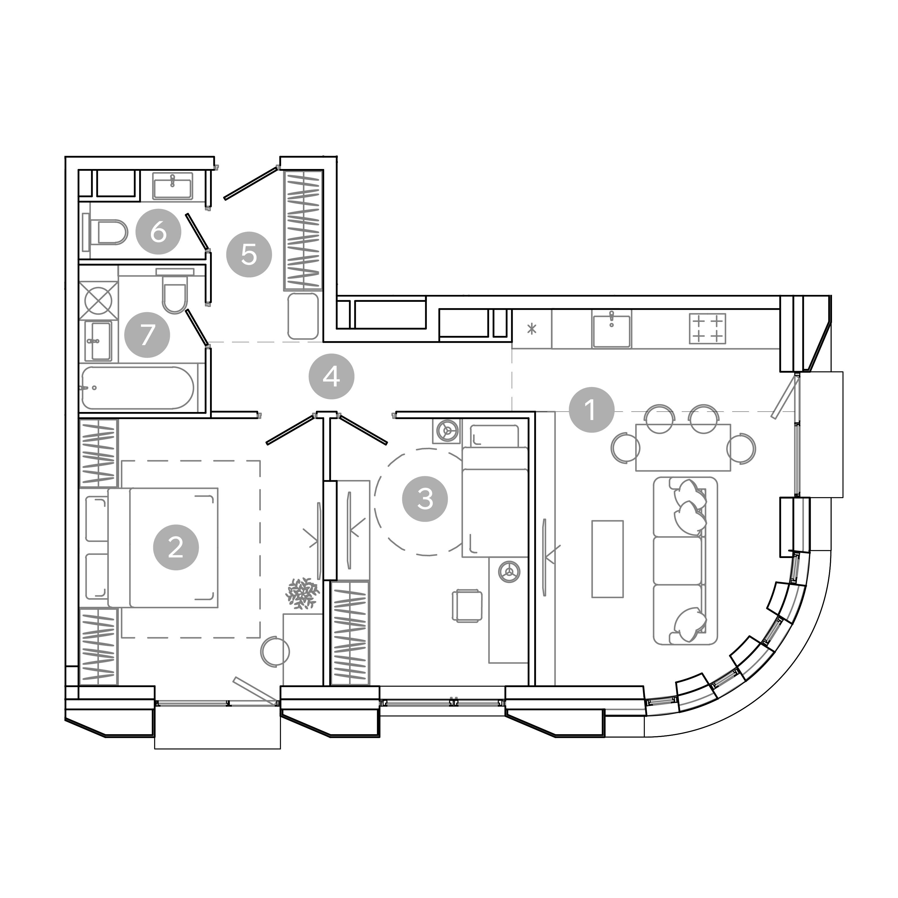 3-комнатная 62 м2 в ЖК УНО.Соколиная гора корпус null этаж 4