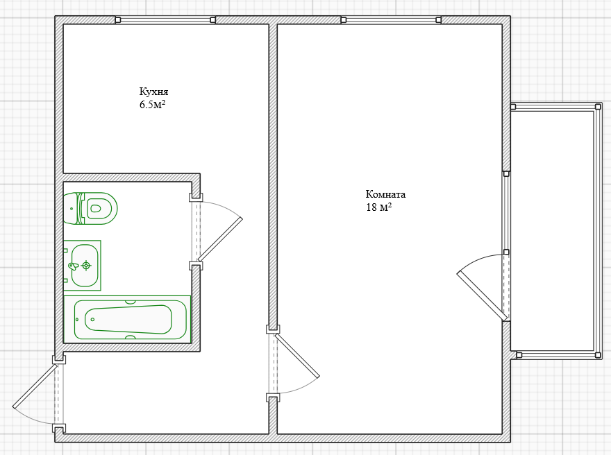 1-комнатная 32.7 м2 в ЖК undefined корпус null этаж 3