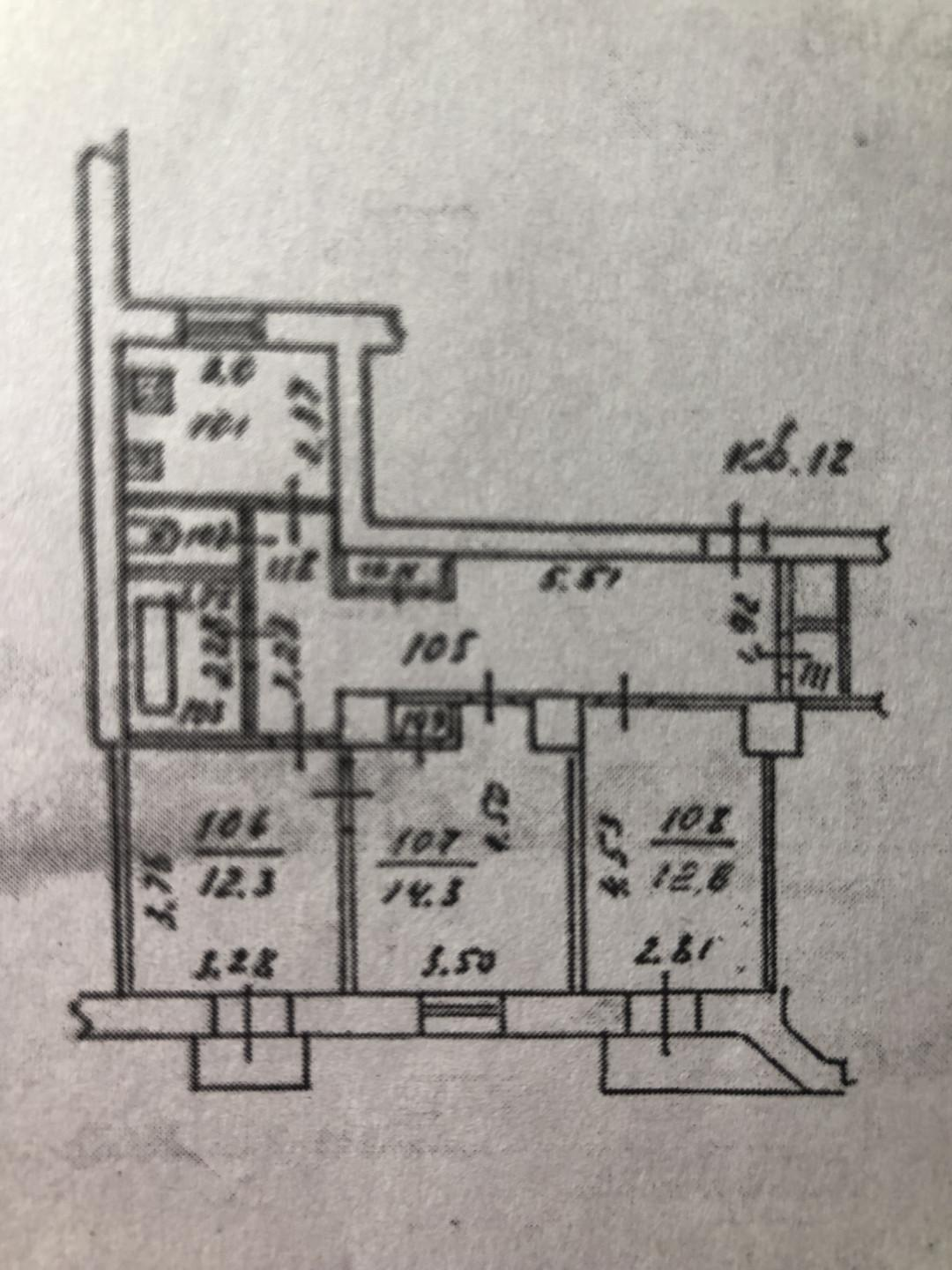 3-комнатная 69.9 м2 в ЖК undefined корпус null этаж 3