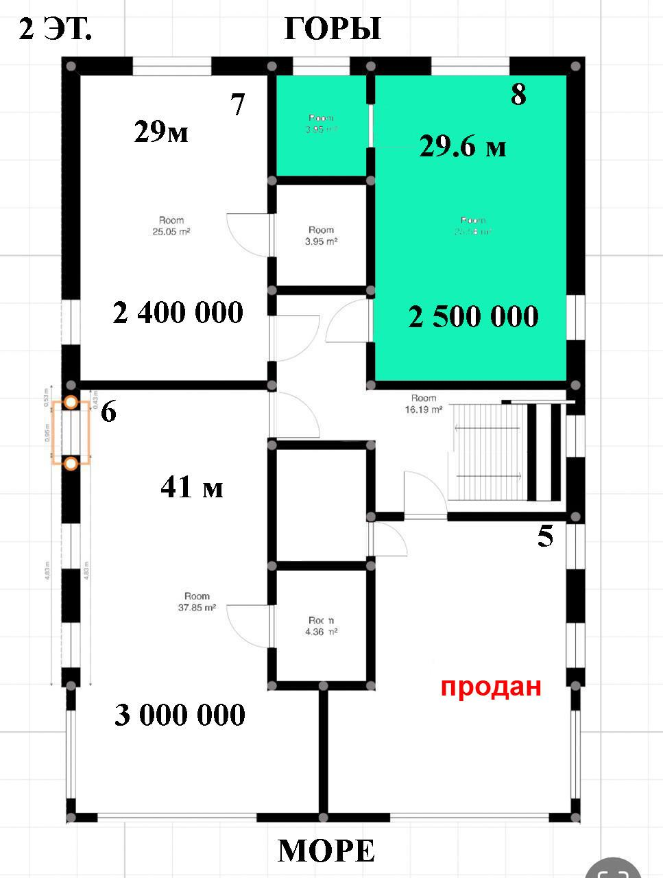 Студия 29.6 м2 в ЖК undefined корпус null этаж 3