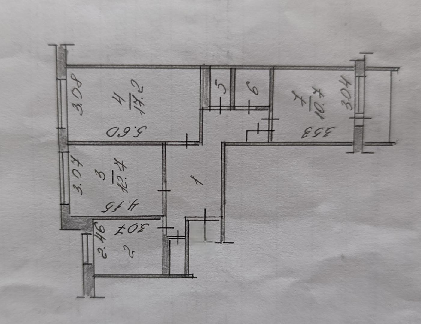 3-комнатная 65.3 м2 в ЖК undefined корпус null этаж 9