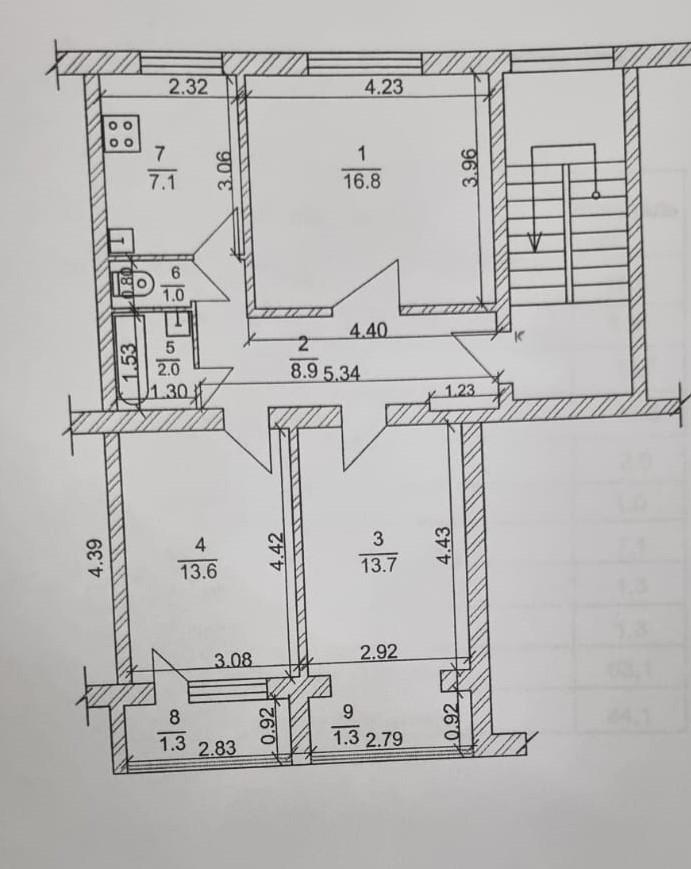 3-комнатная 63.1 м2 в ЖК undefined корпус null этаж 5