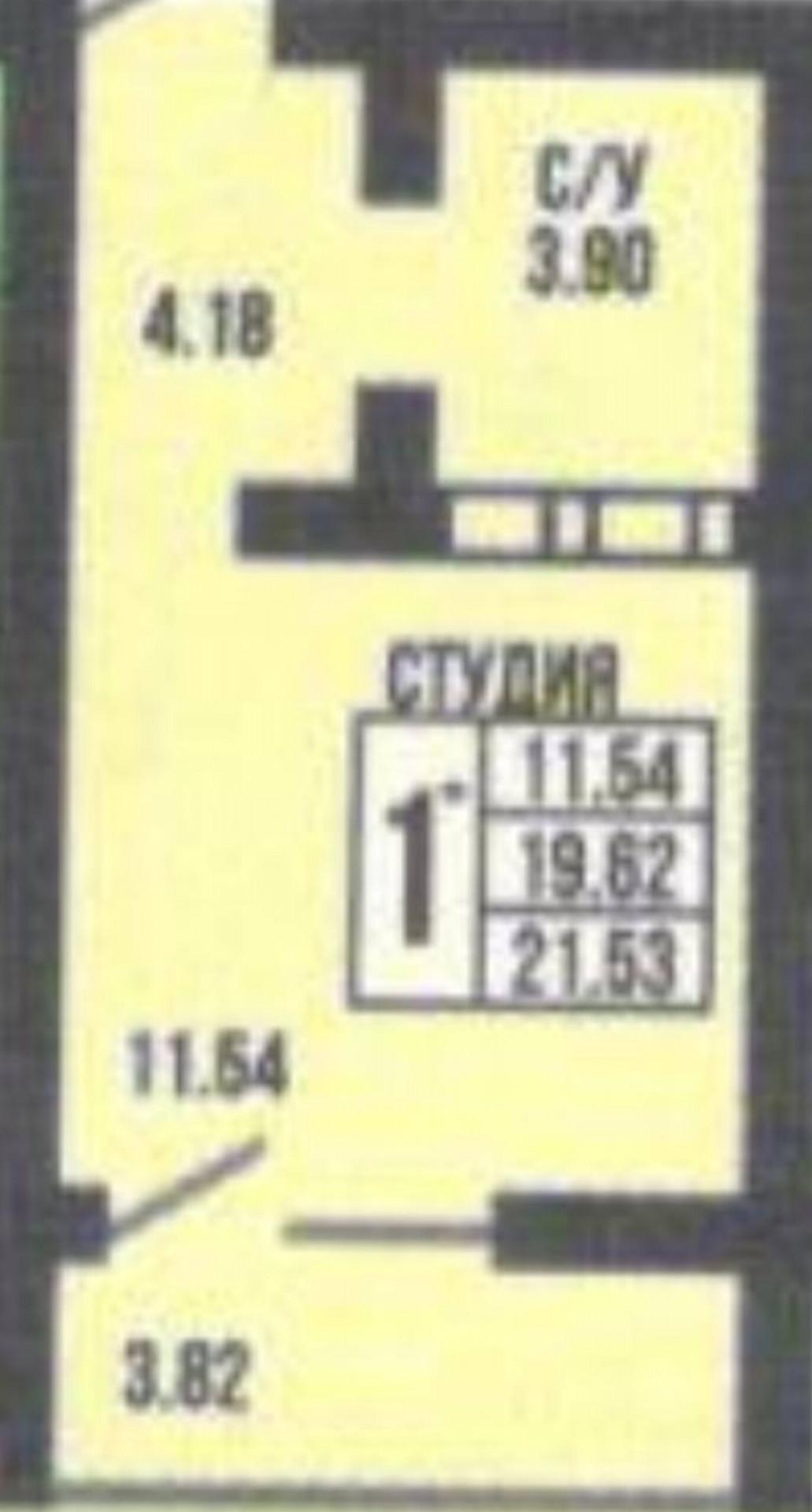 Студия 22 м2 в ЖК undefined корпус null этаж 15