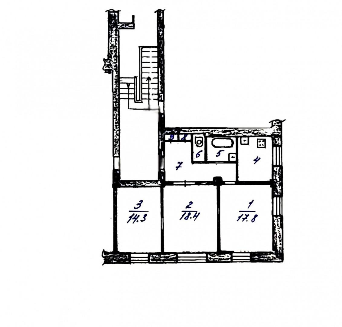 3-комнатная 74 м2 в ЖК undefined корпус null этаж 1