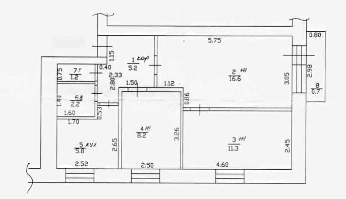 3-комнатная 51.2 м2 в ЖК undefined корпус null этаж 5