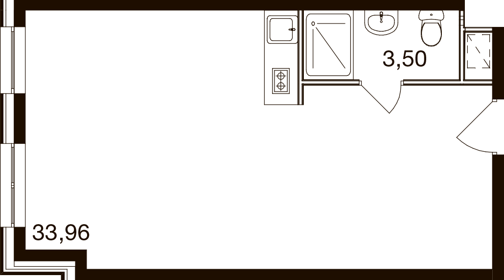 1-комнатная 37 м2 в ЖК М1 Сколково корпус null этаж 11