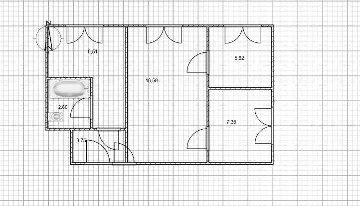 2-комнатная 41.6 м2 в ЖК undefined корпус null этаж 3