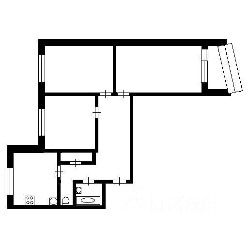 3-комнатная 76.8 м2 в ЖК undefined корпус null этаж 4