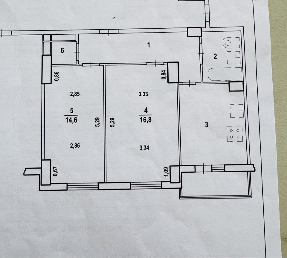 2-комнатная 57.2 м2 в ЖК undefined корпус null этаж 15