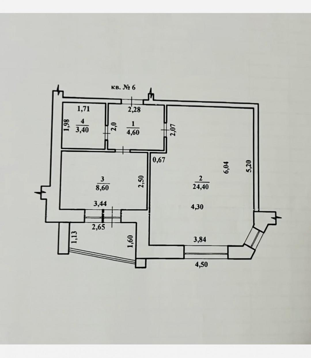 1-комнатная 41 м2 в ЖК undefined корпус null этаж 1