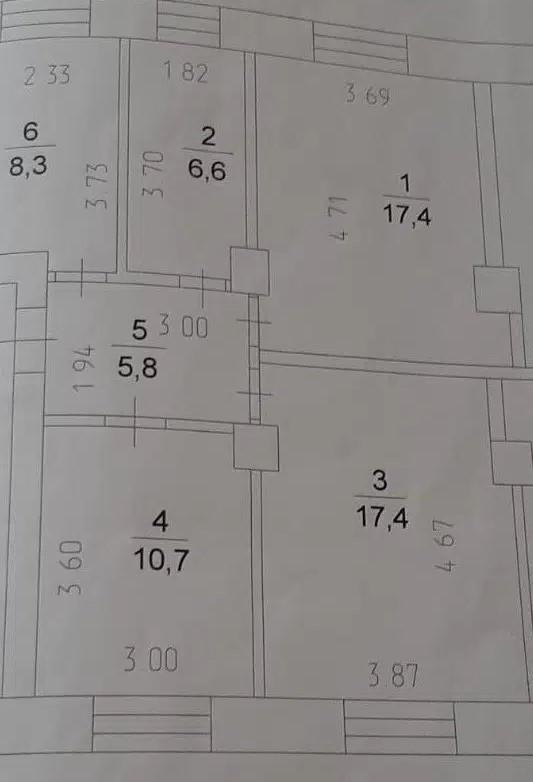 3-комнатная 66.2 м2 в ЖК undefined корпус null этаж 1