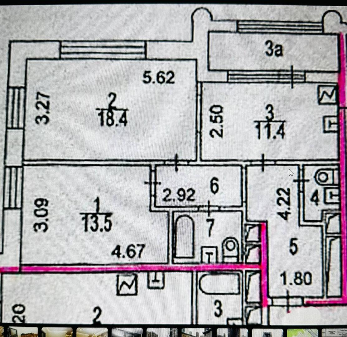 2-комнатная 66.2 м2 в ЖК undefined корпус null этаж 7