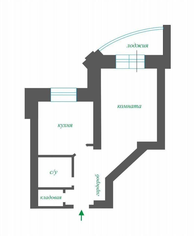 1-комнатная 41 м2 в ЖК undefined корпус null этаж 6