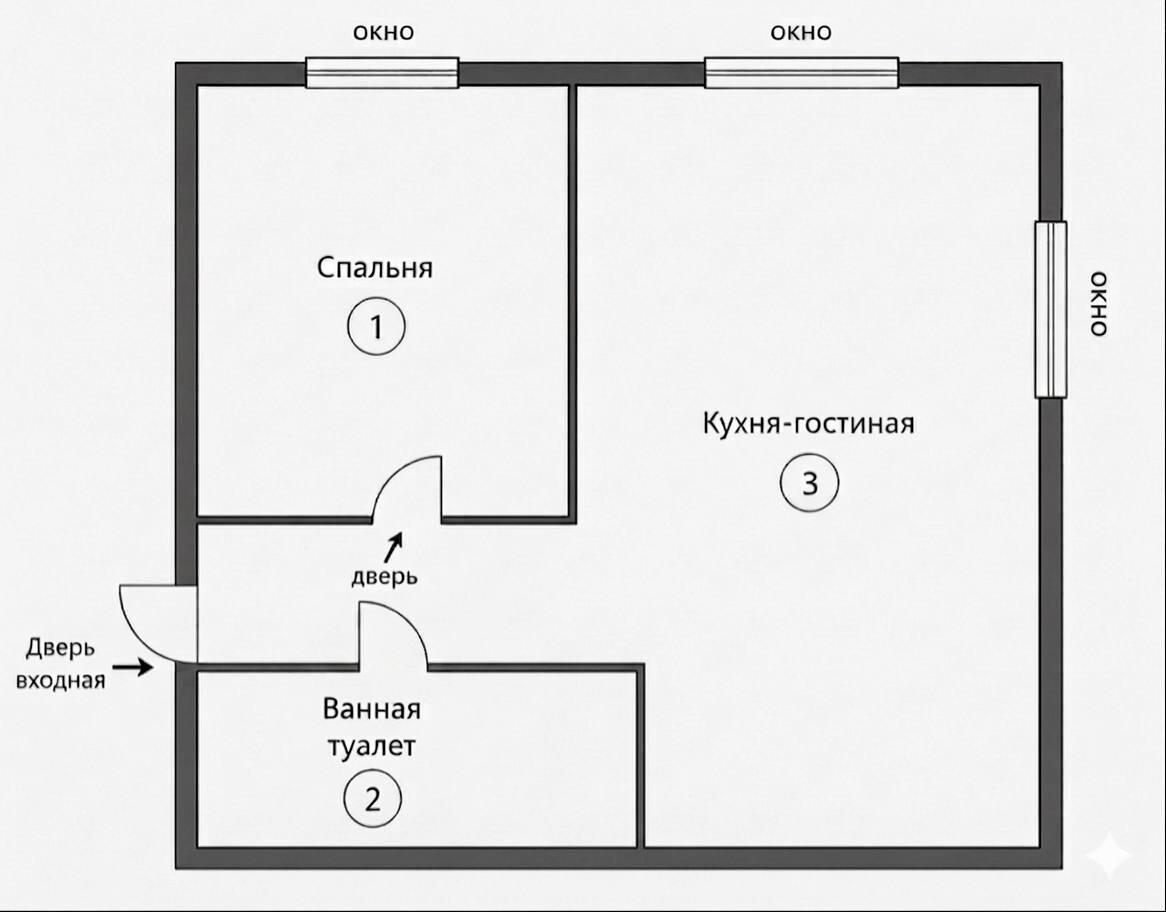 2-комнатная 49.5 м2 в ЖК undefined корпус null этаж 13