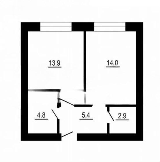 1-комнатная 41 м2 в ЖК undefined корпус null этаж 2