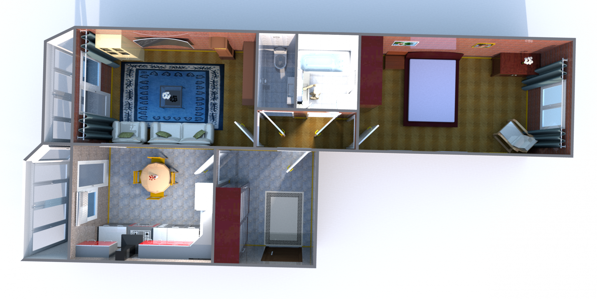 2-комнатная 58.6 м2 в ЖК undefined корпус null этаж 9