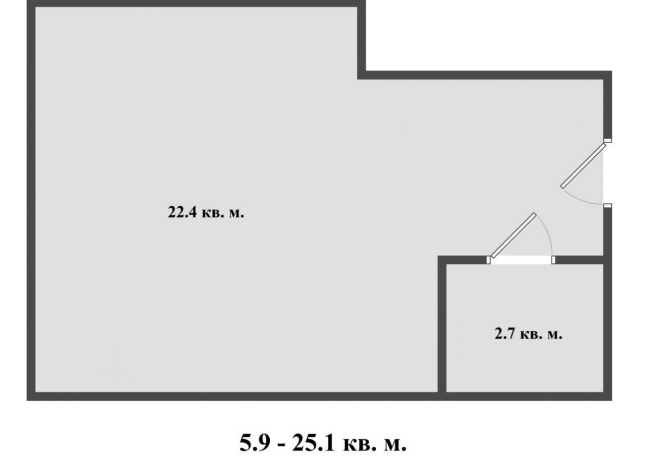 Студия 25.1 м2 в ЖК undefined корпус null этаж 3
