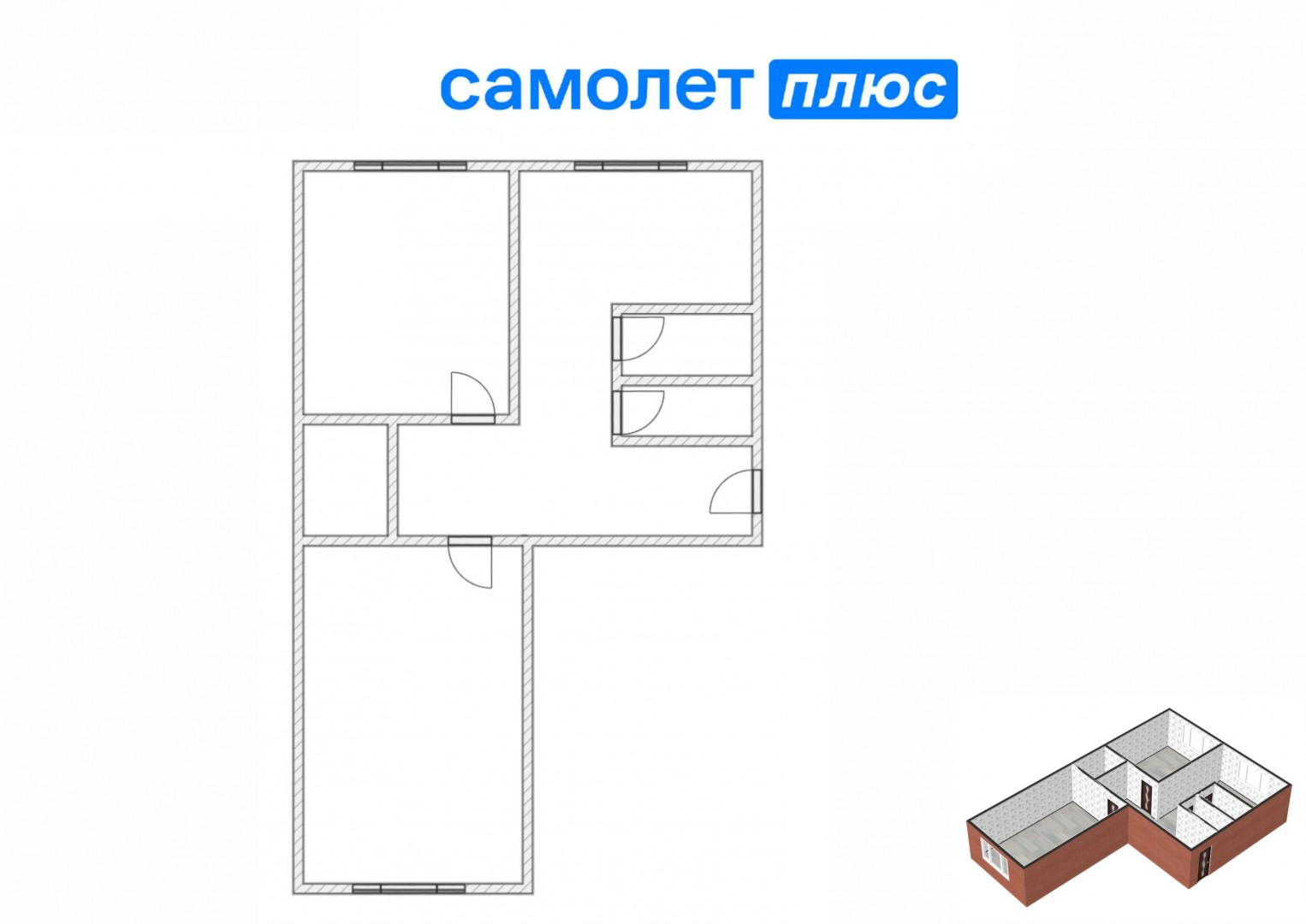 2-комнатная 49.1 м2 в ЖК undefined корпус null этаж 4