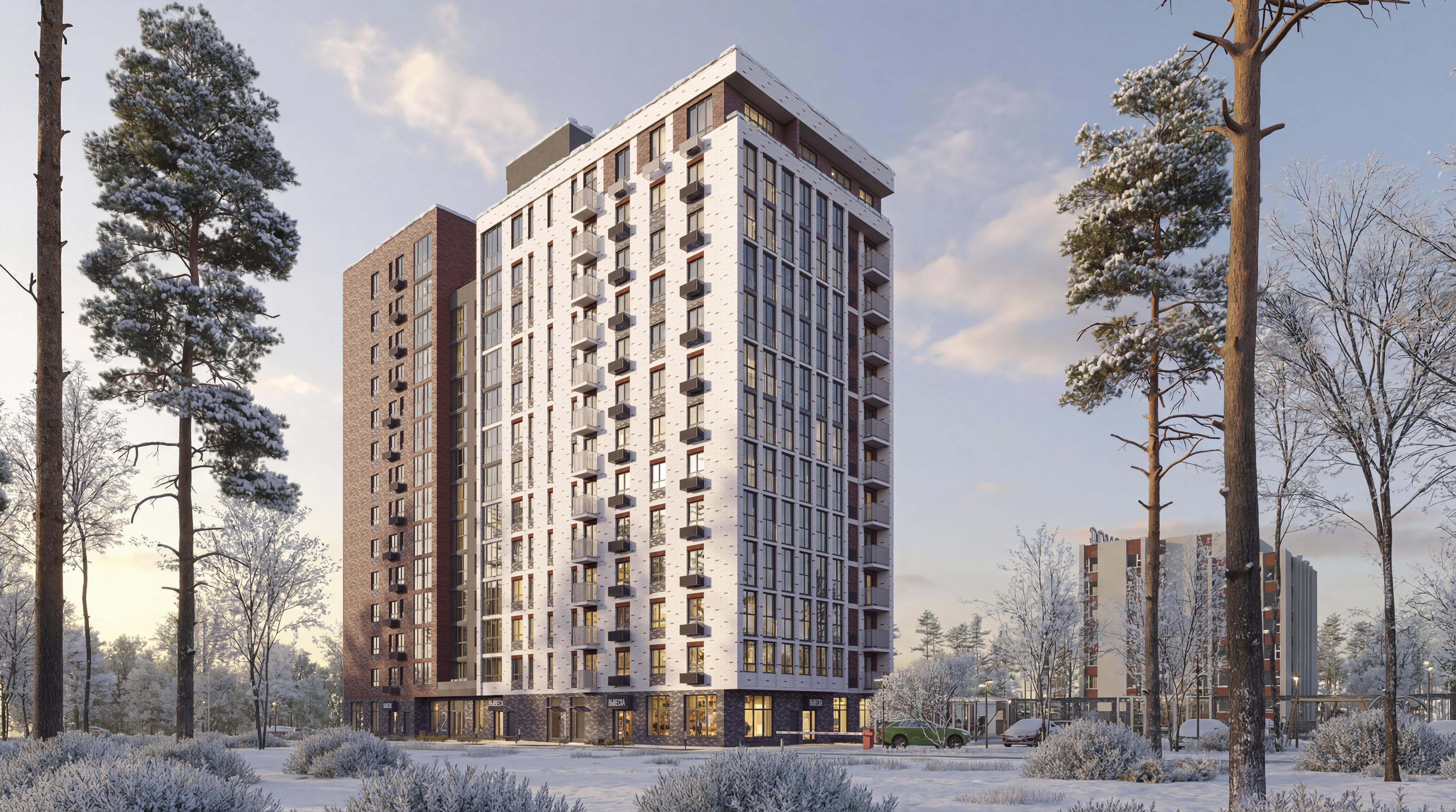 1-комнатная 42 м2 в ЖК Дом на Песочной корпус null этаж 4