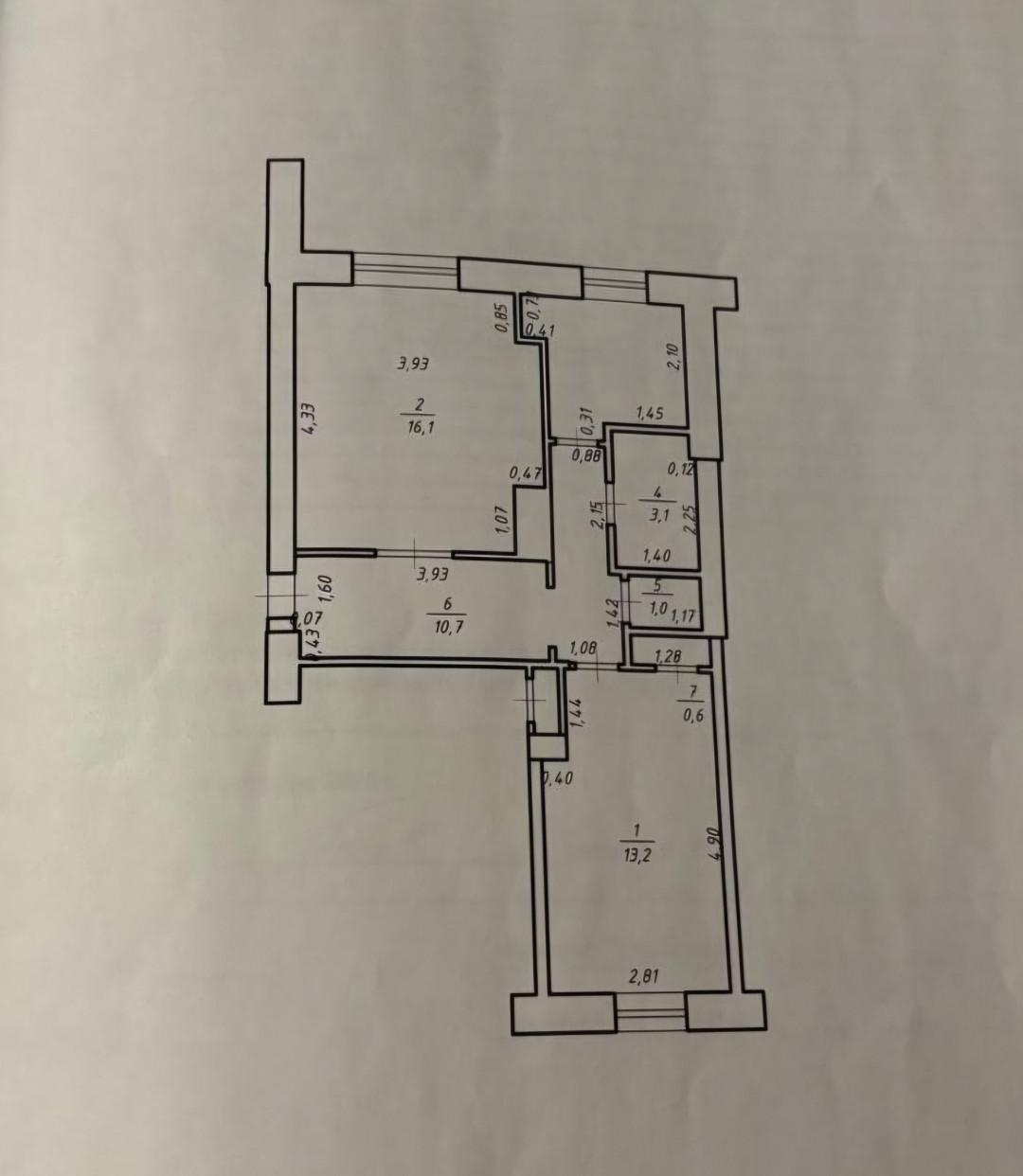 2-комнатная 50.1 м2 в ЖК undefined корпус null этаж 1