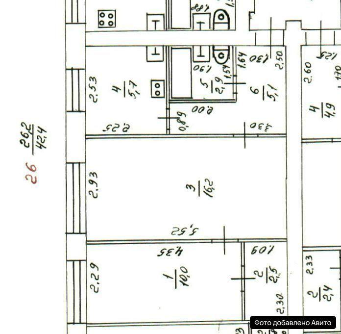 2-комнатная 42.4 м2 в ЖК undefined корпус null этаж 1