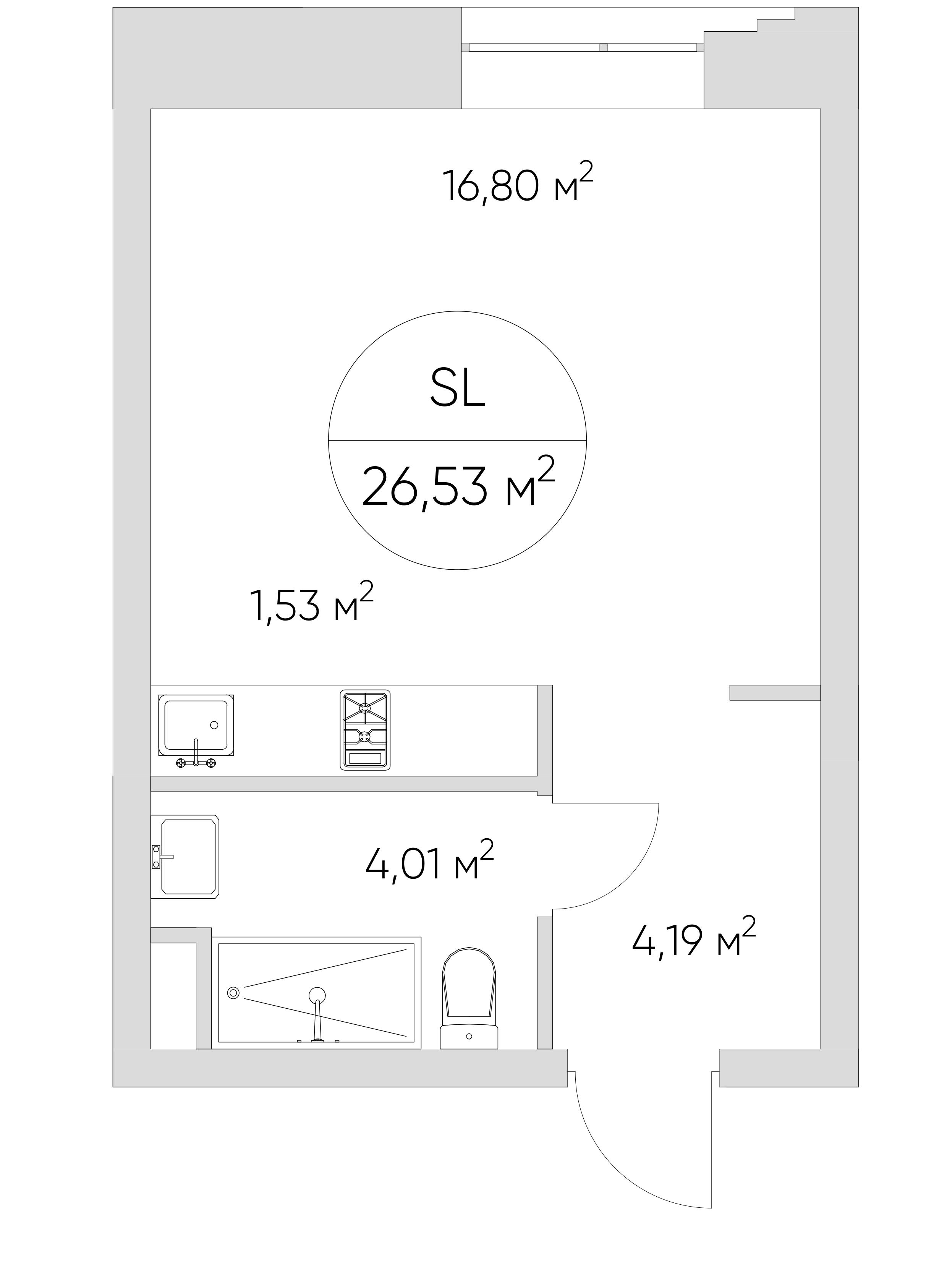Студия 26 м2 в ЖК N`ICE LOFT корпус null этаж 11