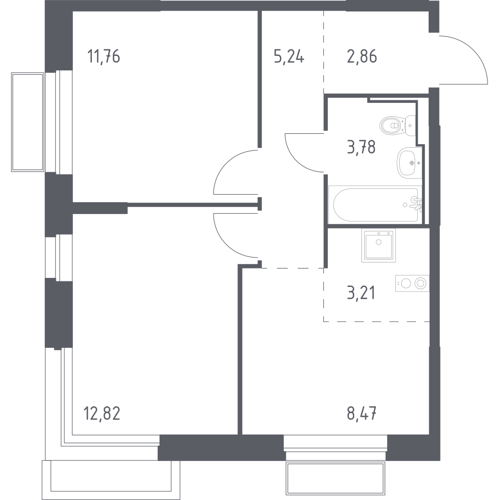 Студия 48 м2 в ЖК Долина Яузы корпус null этаж 19