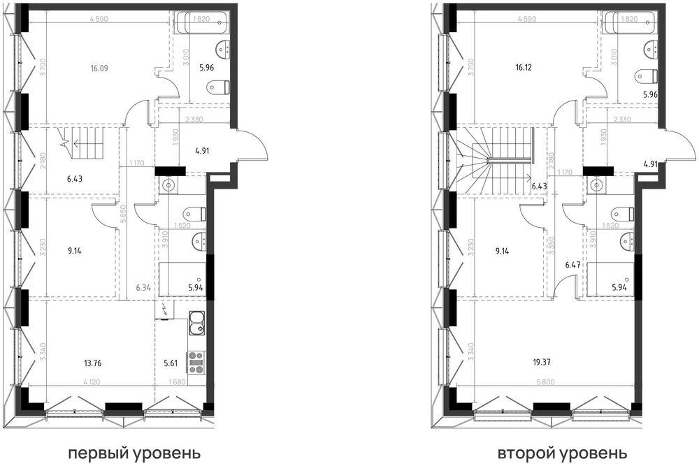 5-комнатная 148 м2 в ЖК Яналиф корпус null этаж 14