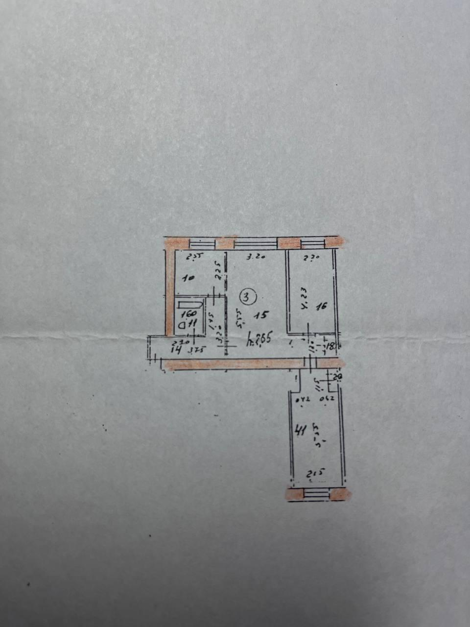3-комнатная 56.3 м2 в ЖК undefined корпус null этаж 1