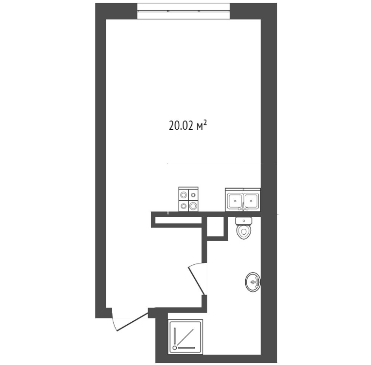 Студия 20 м2 в ЖК undefined корпус null этаж 11