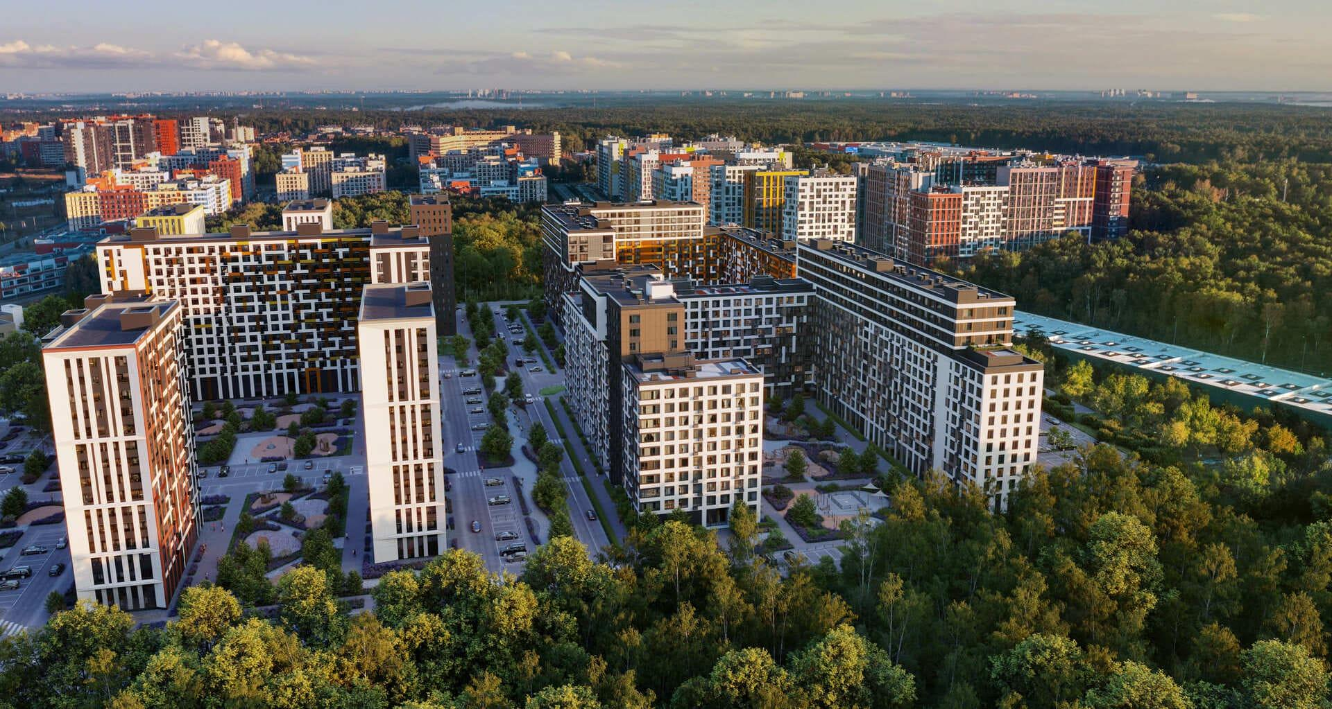 1-комнатная 39 м2 в ЖК Level Лесной корпус null этаж 9