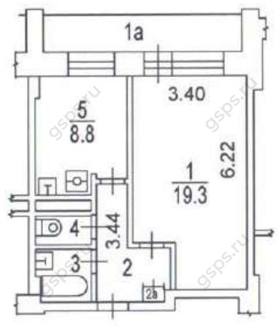 1-комнатная 35.4 м2 в ЖК undefined корпус null этаж 8