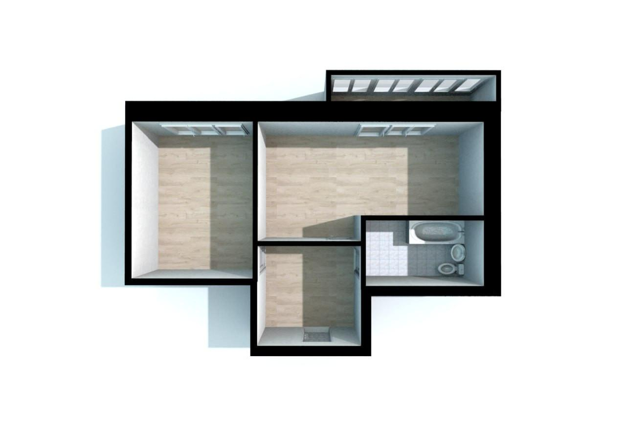 2-комнатная 44 м2 в ЖК undefined корпус null этаж 9