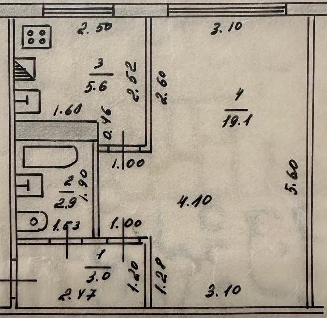 1-комнатная 30.6 м2 в ЖК undefined корпус null этаж 3