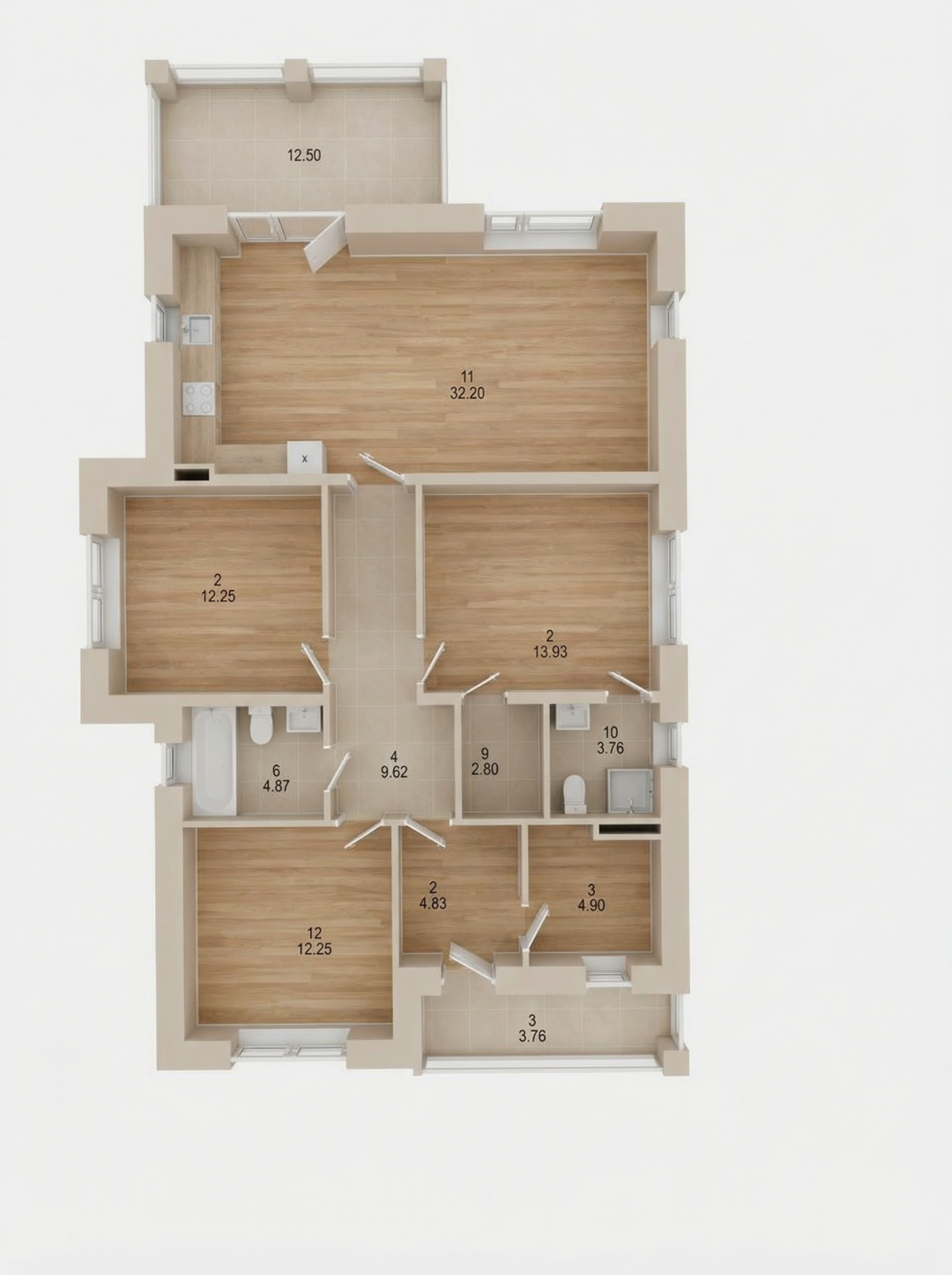 3-комнатная 120 м2 в ЖК undefined корпус null этаж null