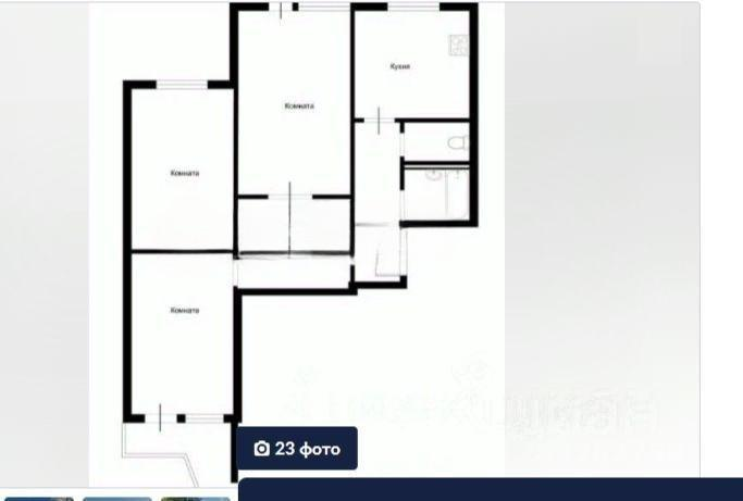 3-комнатная 76 м2 в ЖК undefined корпус null этаж 2