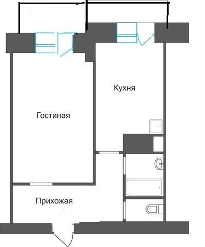 1-комнатная 42 м2 в ЖК undefined корпус null этаж 7