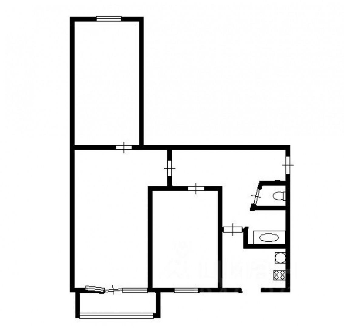 3-комнатная 61 м2 в ЖК undefined корпус null этаж 1