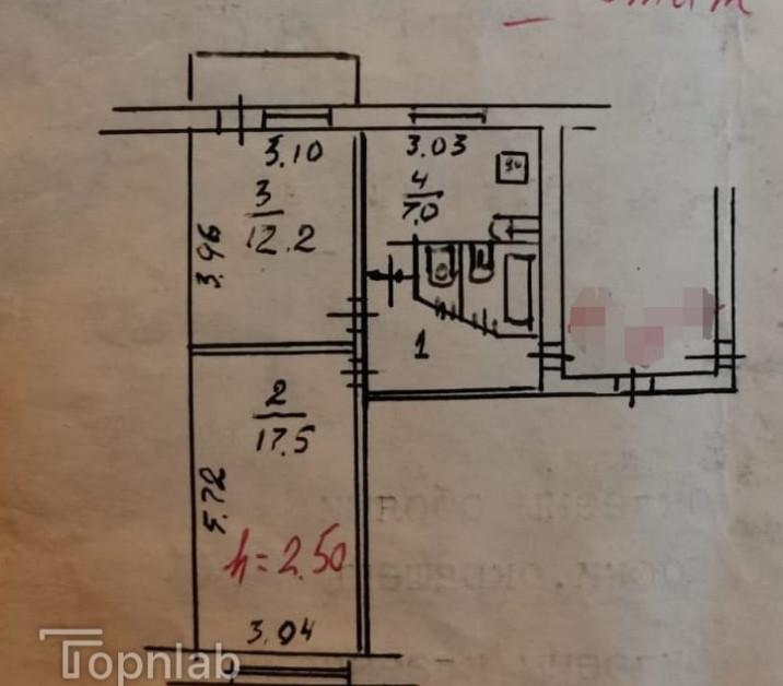 2-комнатная 44 м2 в ЖК undefined корпус null этаж 5